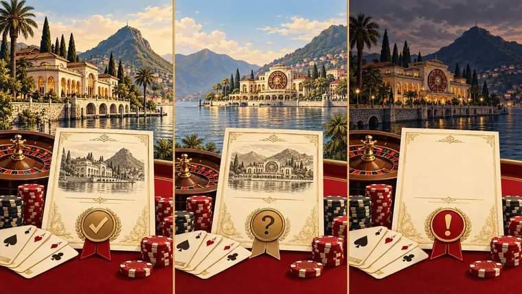 Tre casi: casinò con concessione svizzera, con licenza estera e senza licenza