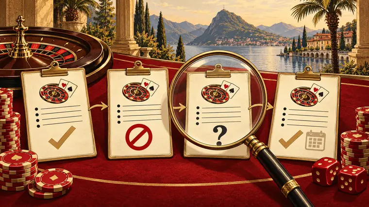Quattro elenchi di casinò online con informazioni diverse sullo stesso casinò, verificati con una lente