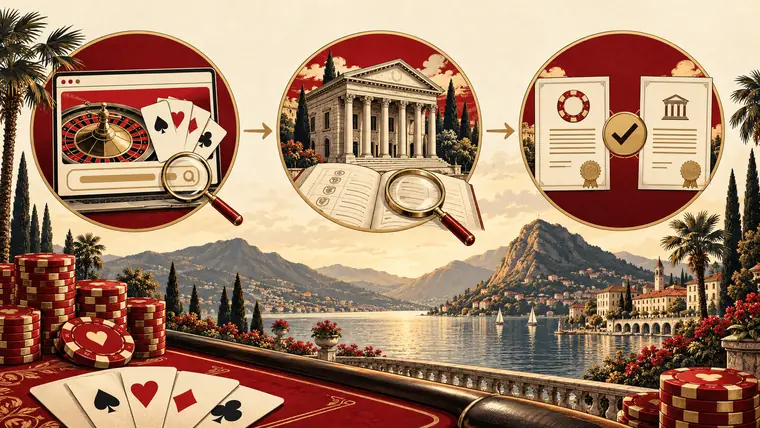 Tre passi per verificare un casinò: trovare il numero di licenza, consultare il registro, confrontare i dati